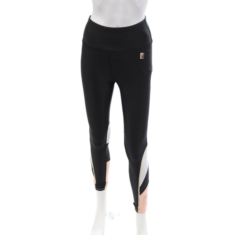PE Nation Women Ankle Leggings Black Recycled Nylon Size S